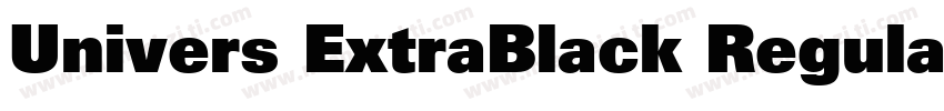 Univers ExtraBlack Regular字体转换